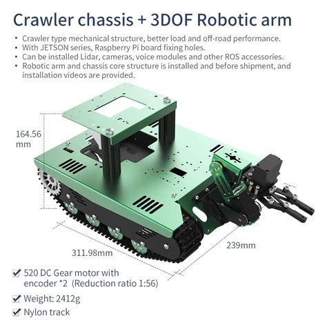 Yahboom Aluminum Alloy ROS Robot Car Chassis